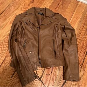 coffeeshop brown leather jacket